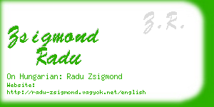 zsigmond radu business card